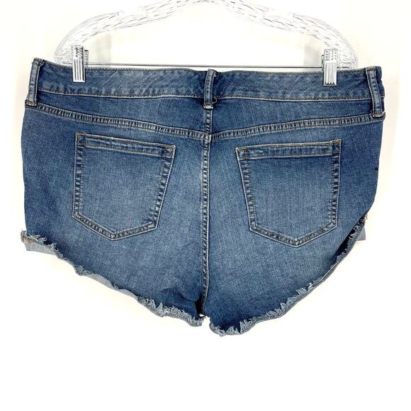 Torrid Button Fly Jean Cut Off Short Shorts Blue Size 16 - Picture 2 of 8